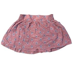 Aerie Floral Mini Skirt Smocked Waist Pockets‎ Size Medium Spring Dainty Preppy